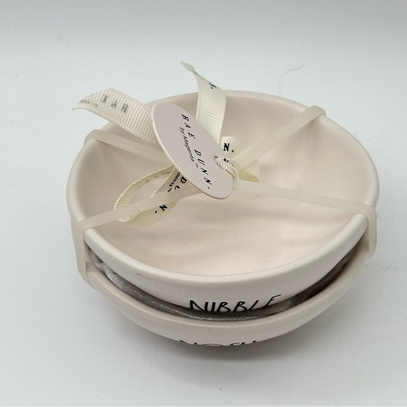 Rae Dunn NIBBLE and NOSH Set of 2 Mini Bowls - Picture 4 of 4